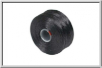 S-Lon, Size D, Beading Thread, F�delgarn, charocoal grey, 1 Spule